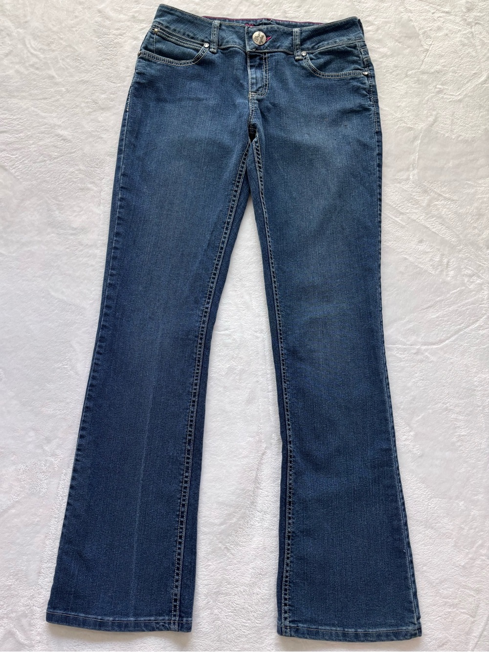 WRANGLER Mae Booty Up Low Rise Medium Rinse Bootcut Jeans--7/8 X 34